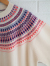 フェアアイルセーター　Jumper1234　Cashmere Wool Fair Isle Yoke Crew　