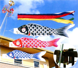 鯉のぼり　昴　手すり