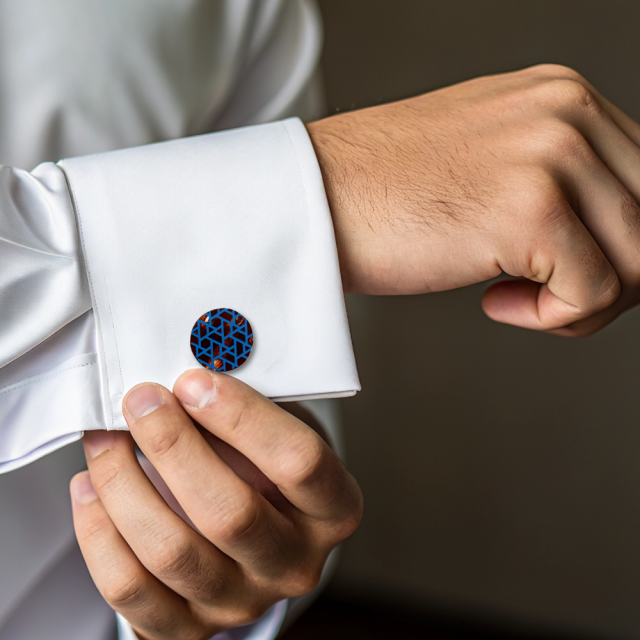 樺細工「カフリンクス（カフスボタン）」秋田 伝統工芸（桜皮細工