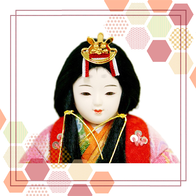 雛人形 久月 ほのか 虹彩雛 木目込み五人収納飾り(67958),71HC-32,送料 