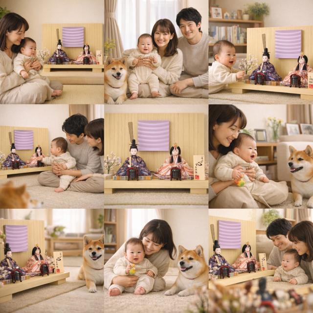 雛人形 吉徳大光 一秀作「心」 木目込み人形 親王平飾り(336-752)