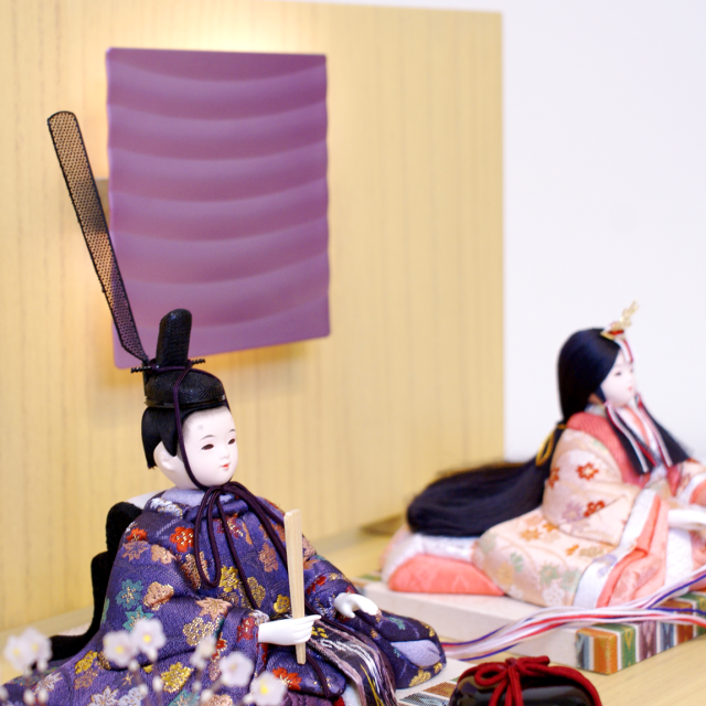 雛人形 吉徳大光 一秀作「心」 木目込み人形 親王平飾り(336-752)