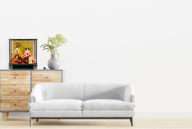 雛人形】 久月 立雛 親王アクリルケース飾り(65728),ひな人形