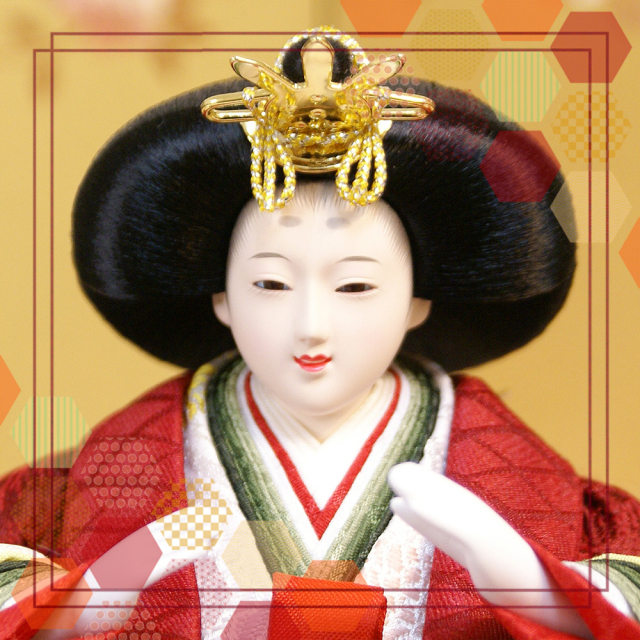 雛人形,東京久月, よろこび雛,コンパクト,収納飾り,ひな人形,6726