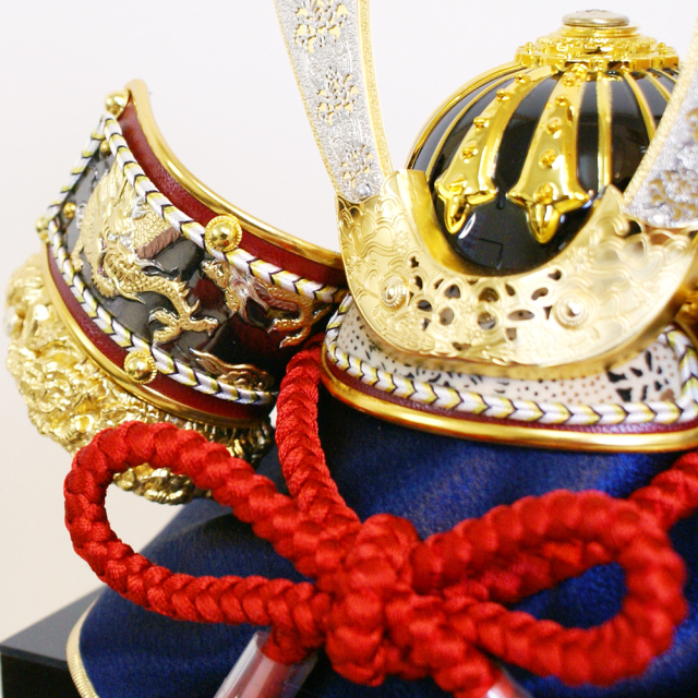 五月人形,久月,兜,家紋,ケース,アクリル,ガラス,コンパクト,K222-1