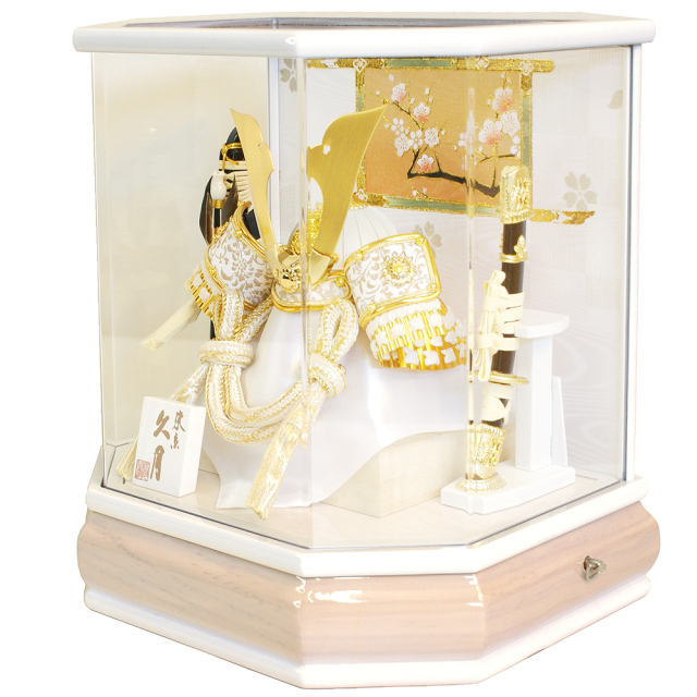 五月人形,久月,兜,家紋,ケース,アクリル,ガラス,コンパクト,K511105