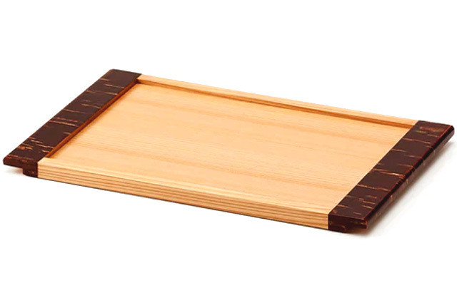 秋田の伝統工芸品「樺細工」製,RIM,トレイ,Sサイズ,お盆,桜皮細工 