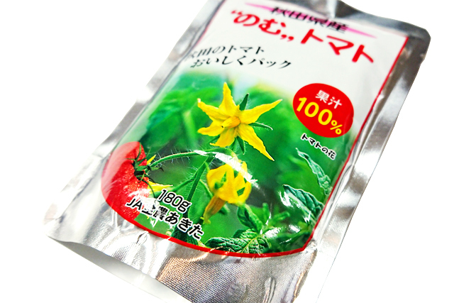 秋田産　トマトジュース　果汁100% のむトマト　4箱（80袋入り）送料込み！ 秋田産 トマトジュース 果汁100% のむトマト 4箱（80袋入り