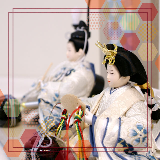 東京久月　雛人形　親王平飾り・間口約６０×奥行約３６×高さ約３０㎝ 雛人形,東京久月, よろこび雛,親王平飾り,ひな人形,#S-34143