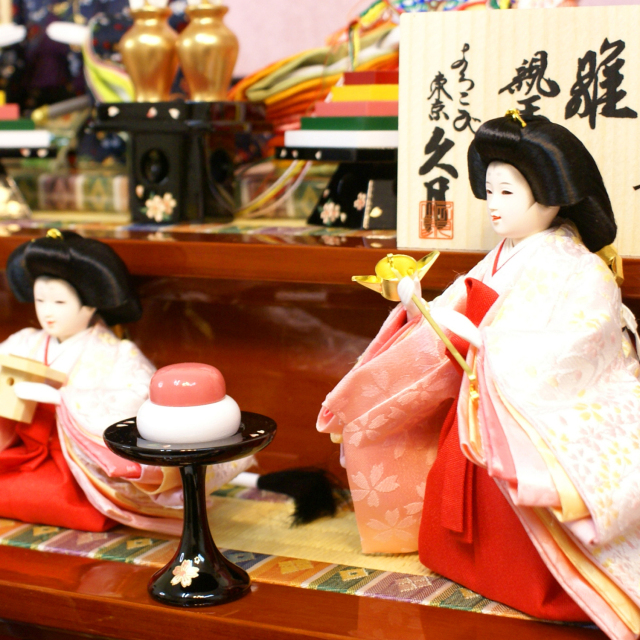 雛人形,東京久月,よろこび雛,収納式三段飾り,ひな人形,S-38331