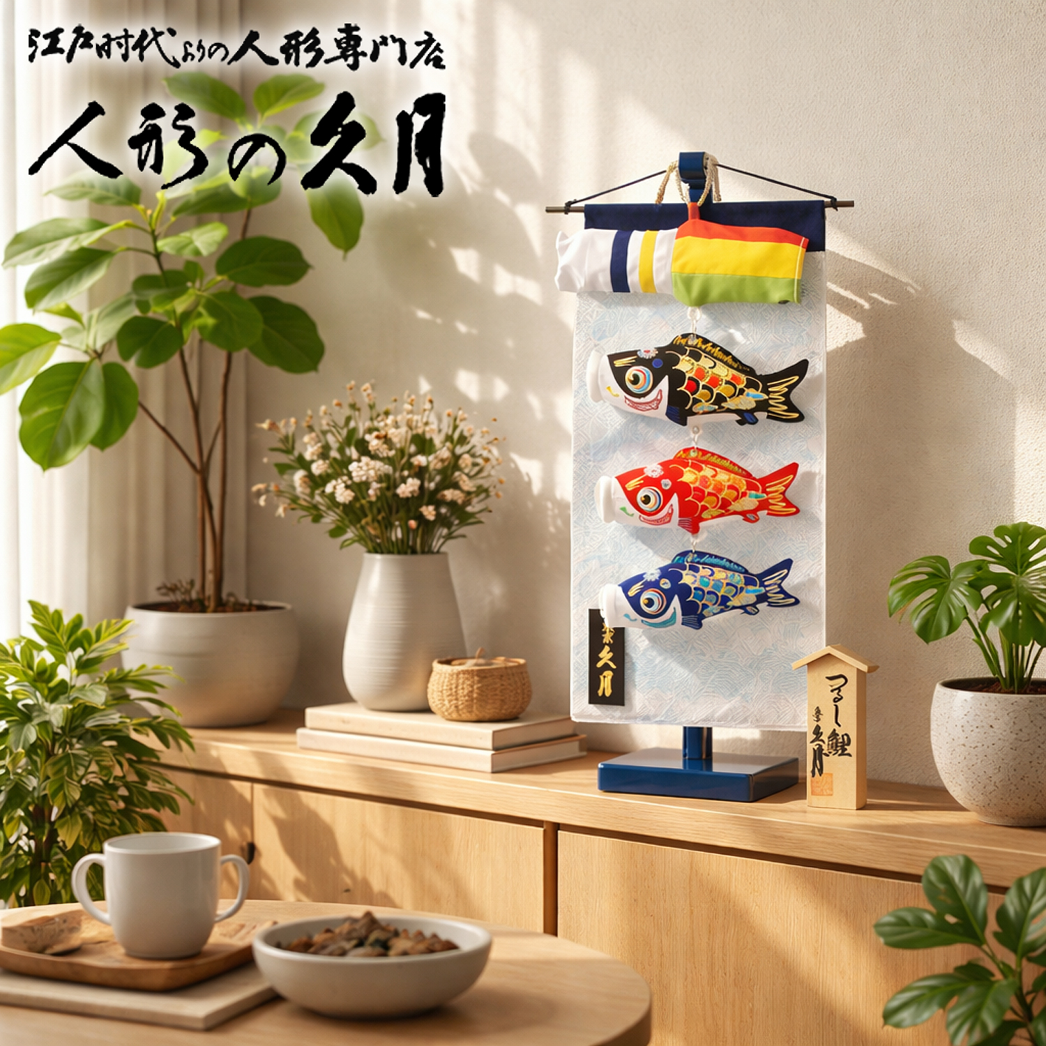 五月人形 久月 「室内 鯉のぼり」つるし飾り（SIK-04）