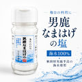 秋田県男鹿半島の海水100％ 男鹿なまはげの塩 40g 卓上ビン 平釜仕上げ 海水塩 国産塩 調味料 秋田土産