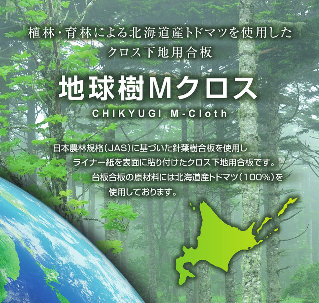 地球樹Mクロス　クロス用下地合板　12.5mm厚