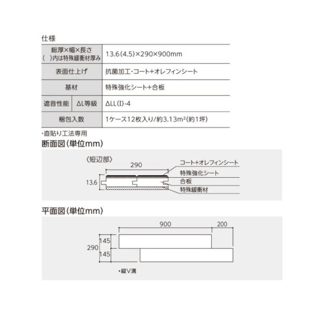 リアルグレインアトム(ダイレクトタイプ)　DRGX　A品フロア材