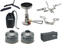 ソト SOTO マイクロレギュレーターストーブウインドマスター＋パワーガス250TM  2本＋2点セット（ハードケース付）