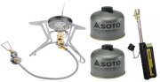 ソト SOTO マイクロレギュレーターストーブ FUSION Trek SOD-331+パワーガス250TM SOD-725T 2本＋スライドガストーチ ST-480C