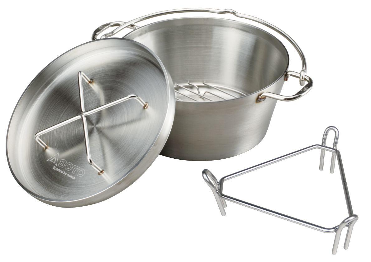 SOTO ステンレスダッチオーブン（10インチ）・スタンドセット　ST-910SS