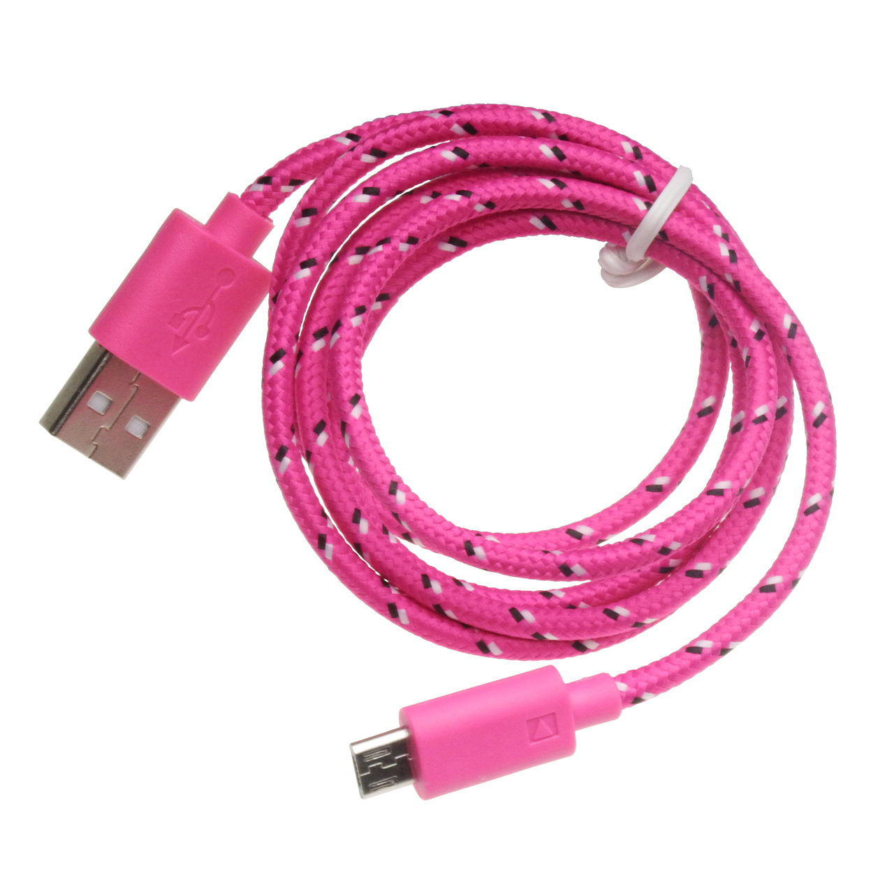 microUSBネットケーブル1mマゼンタ