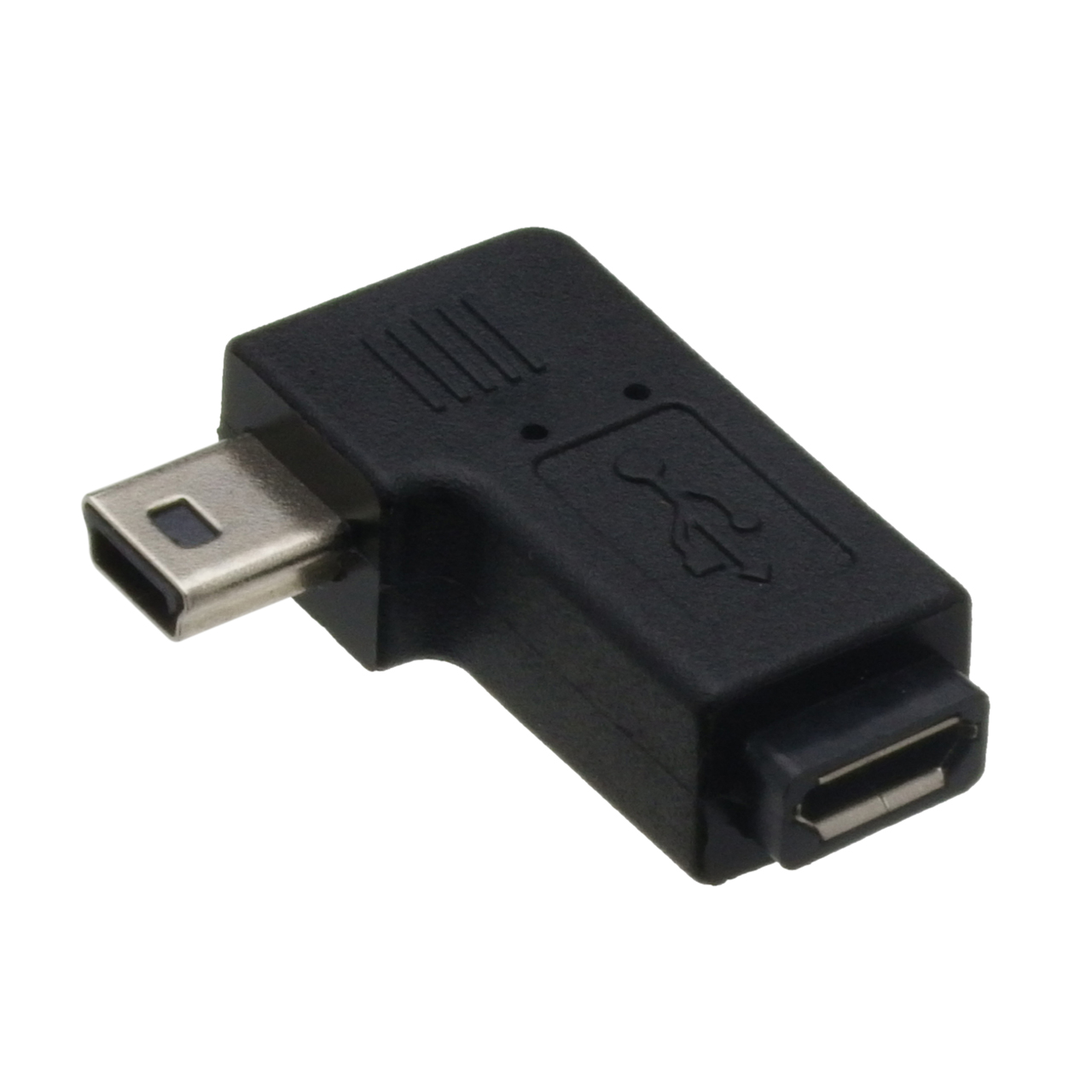 MicroUSBメス→miniBオス90度　アダプタ