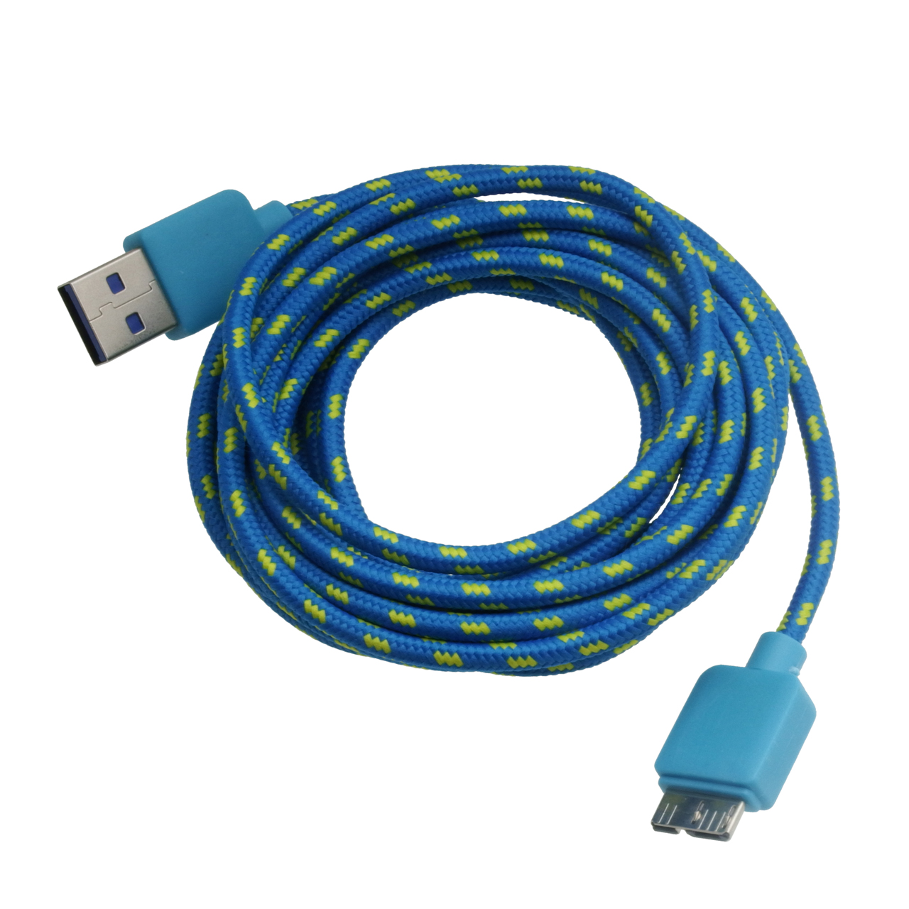 microUSB3.0ネットケーブル3mライトブルー