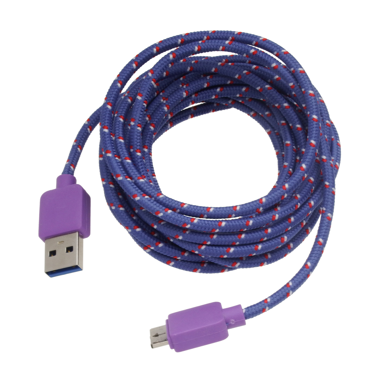 microUSB3.0ネットケーブル3mパープル