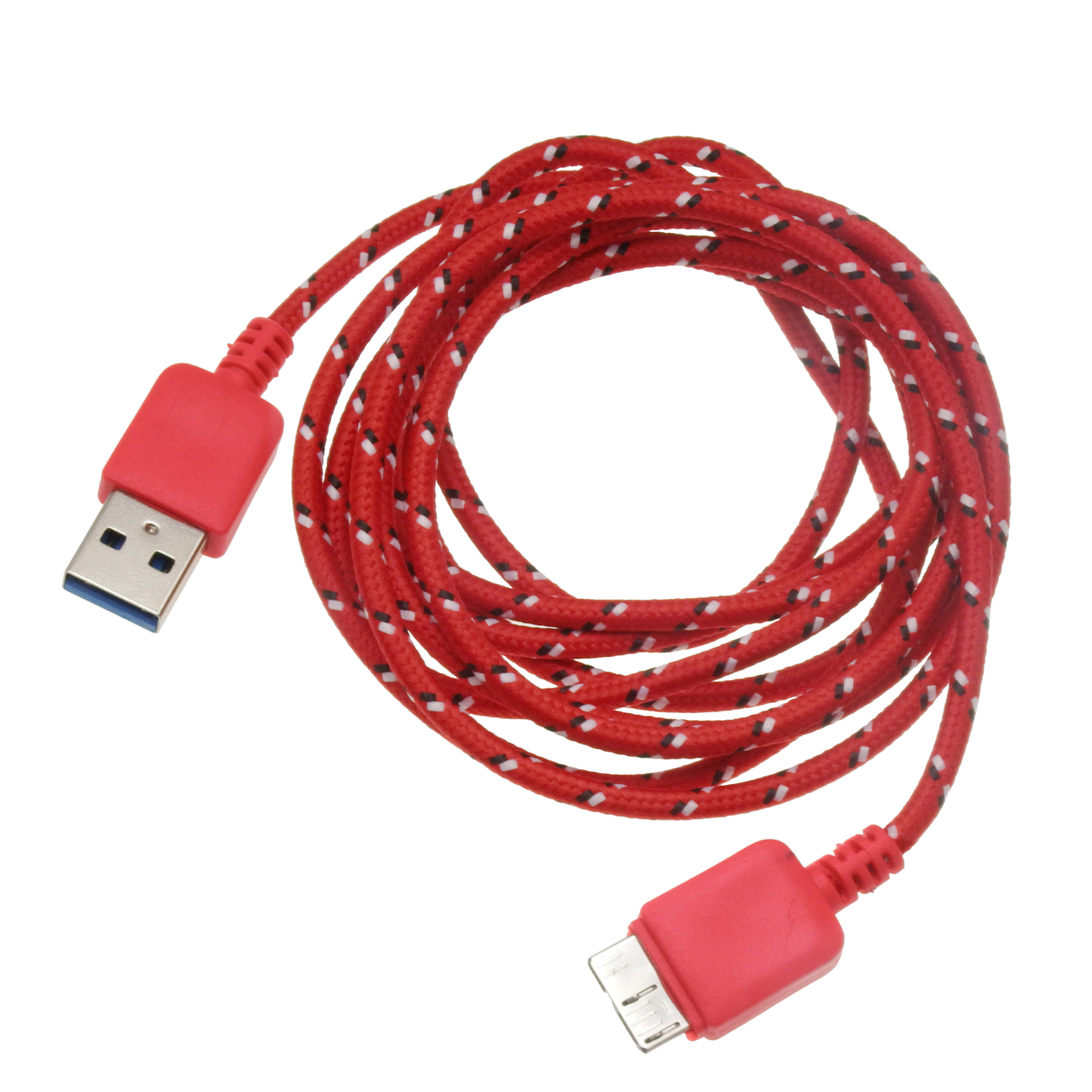 microUSB3.0ネットケーブル2mレッド