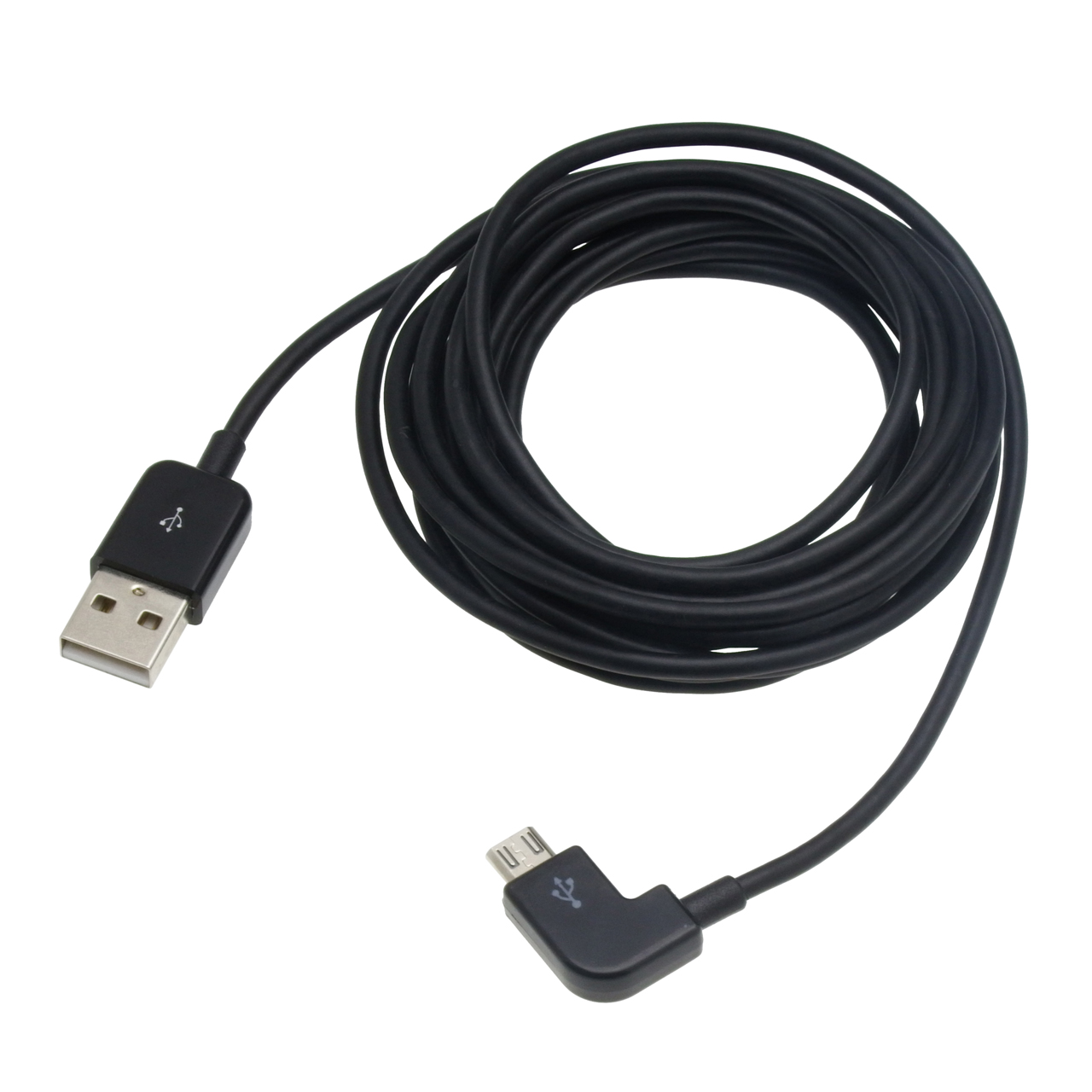 L型microUSBケーブル 3mブラック