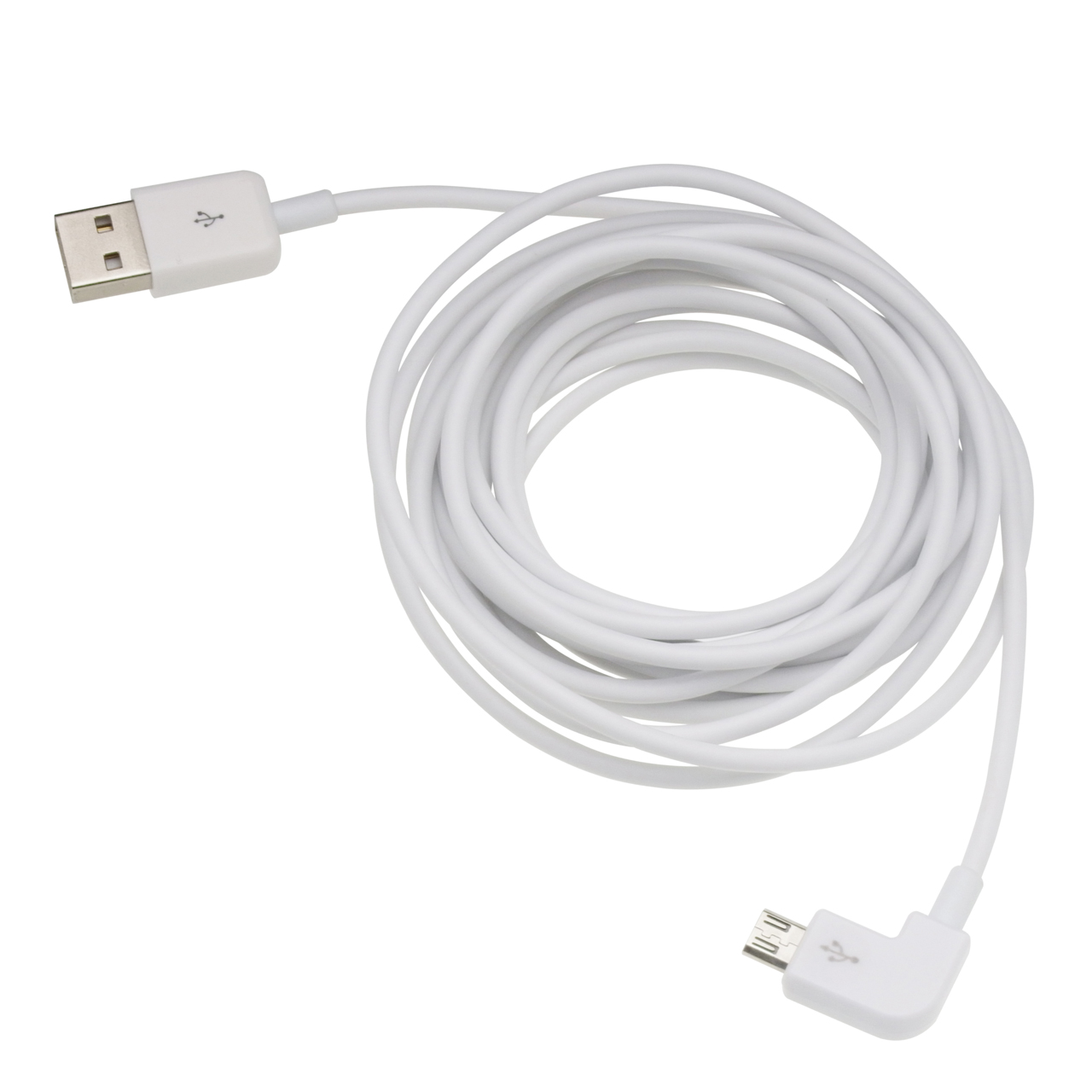 両面使える L型microUSB ホワイト3m
