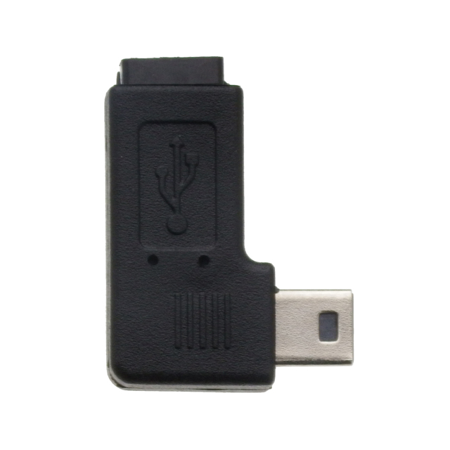 MicroUSBメス→miniBオス90度　アダプタ