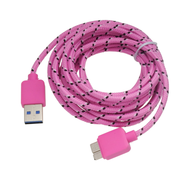 microUSB3.0ネットケーブル3mピンク