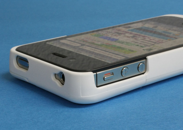 トランスミッタ機能付iPhone4S-4用バッテリー内蔵ジャケットケース