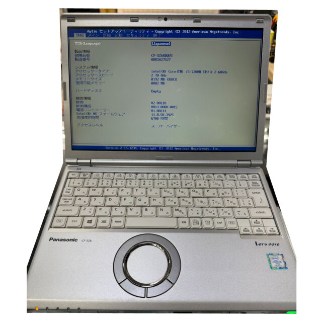 中古ジャンクノートパソコン Let's note SZ6 CF-SZ6RDQVS 返品交換不可 現状お渡し 付属品無 OV240177 オーバルマルチメディア(OvalMultimedia)
