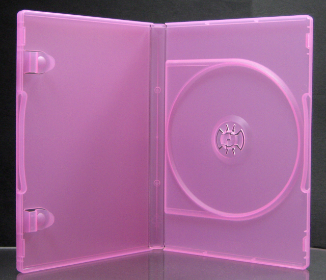 ポップマンボウ DVDトールケース ピーチ 1枚収納 1個