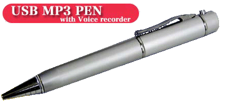 USB MP3 Pen with Voice Recorder