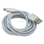 microUSBケーブル 2m シルバー