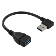 オーバルマルチメディア片端L型 USB3.0ちょっと延長ケーブル
