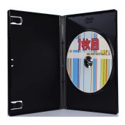 DVDケース 日本製シリーズ 15mm厚1枚収納トールケース DVDロゴ有 ブラック 100個 オーバルマルチメディア(OvalMultimedia)