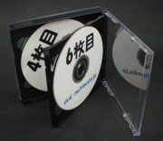 PS24mm厚ジュエルケース 6枚収納マルチメディアケース ブラック 1個