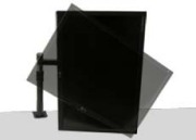 ガスショック式スウィベル デュアルモニターアーム