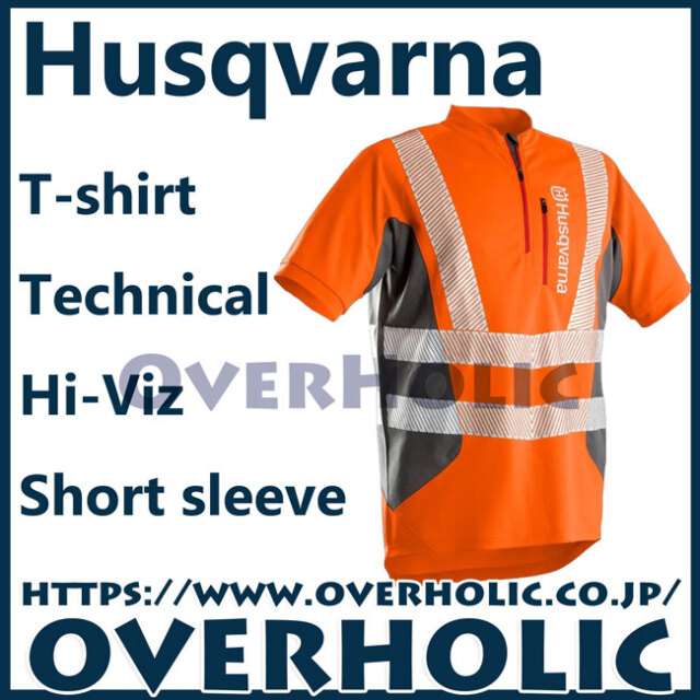 ハスクバーナ　テクニカルTシャツハイビズXLサイズ/半袖タイプ