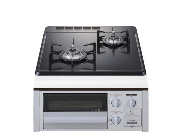 【当店の工事利用者限定】 N2G23KSQ1SV ノーリツ ビルトインコンロ コンパクトタイプ 2口バーナー トップ幅45cmタイプ グレーホーロートップ シルバー前面パネル ホーローごとく 無水片面焼グリル