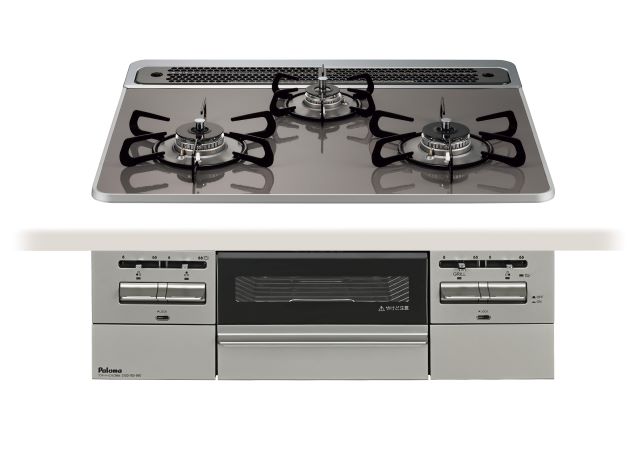 ★炊飯鍋プレゼント【取付工事対応】PD-743WS-60CD パロマビルトインコンロ ブリリオ トップ幅60cmタイプ クリアパールダークグレーハイパーガラスコート