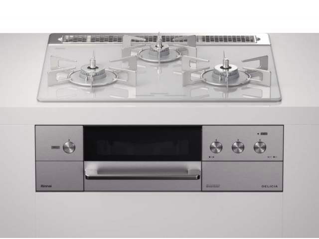 【取付工事対応】RHS31W38M14RCSTW リンナイ ビルトインコンロ デリシア 操作部液晶付タイプ 幅60cm・アローズホワイトガラストップ ザ・ココット付属 オーブン接続可能