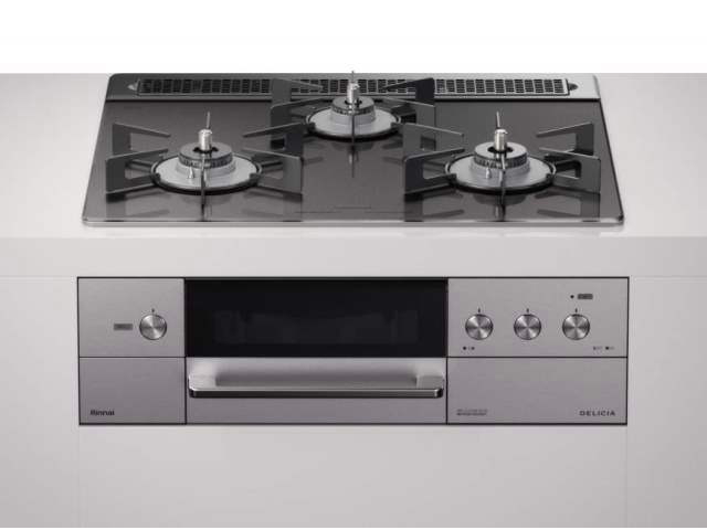 【数量限定特価 取付工事対応】RHS31W38M15RNSTWリンナイ ビルトインコンロ デリシア 操作部液晶付タイプ ツイードシルバーガラス60cmトップ  ホーローごとく ザ・ココットラウンド付属 オーブン接続可能