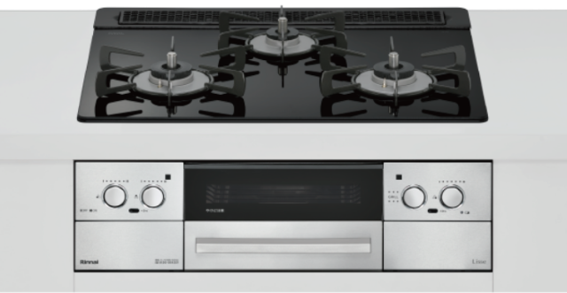 【取付工事対応】リンナイ リッセコンロ RHS31W42J1RSTW ナイトブラックガラストップ 幅60cmタイプ