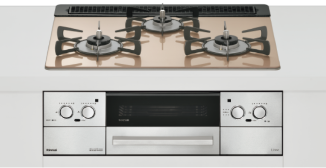 【取付工事対応】リンナイ リッセコンロ RHS31W42J2RSTW スモーキーピンクガラストップ 幅60cmタイプ