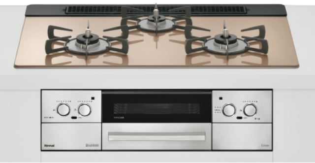 【取付工事対応】リンナイ リッセコンロ RHS71W42J2RSTW スモーキーピンクガラストップ 幅75cmタイプ