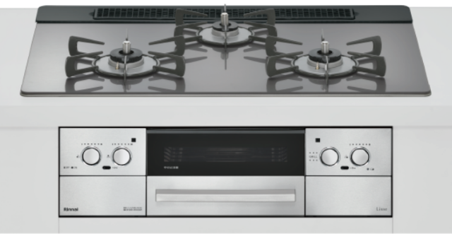 【取付工事対応】リンナイ リッセコンロ RHS71W42J4RSTW サテンシルバーガラストップ 幅75cmタイプ
