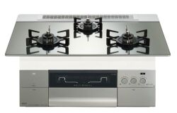 プログレプラチナシルバーガラストップ７５㎝ブラックホーローゴトク