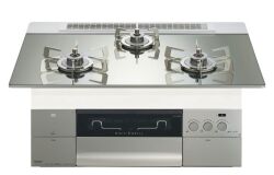 プログレ１００V電源プラチナシルバーガラストップステンレスゴトク